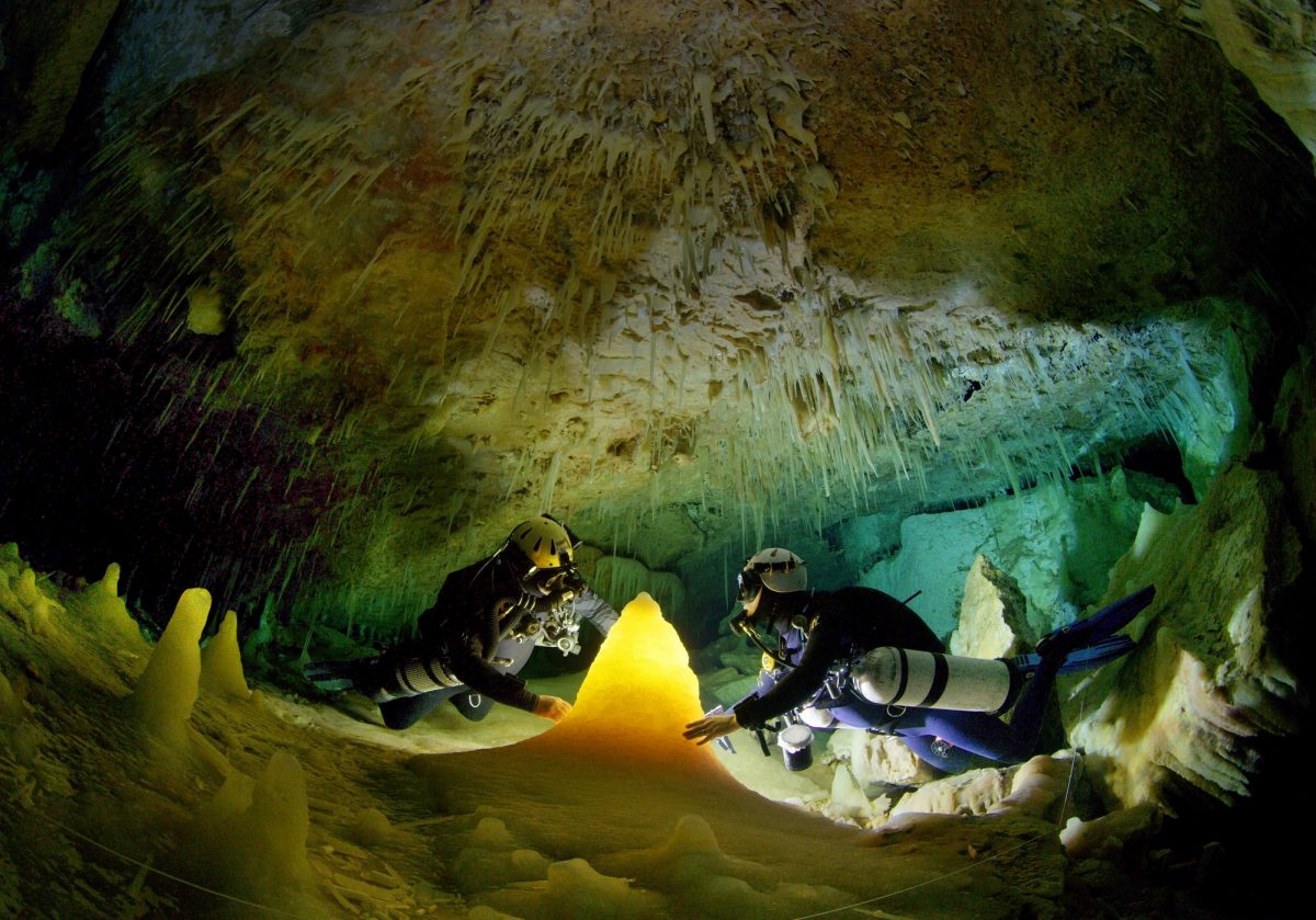 A still from the film Ancient Caves 3D.